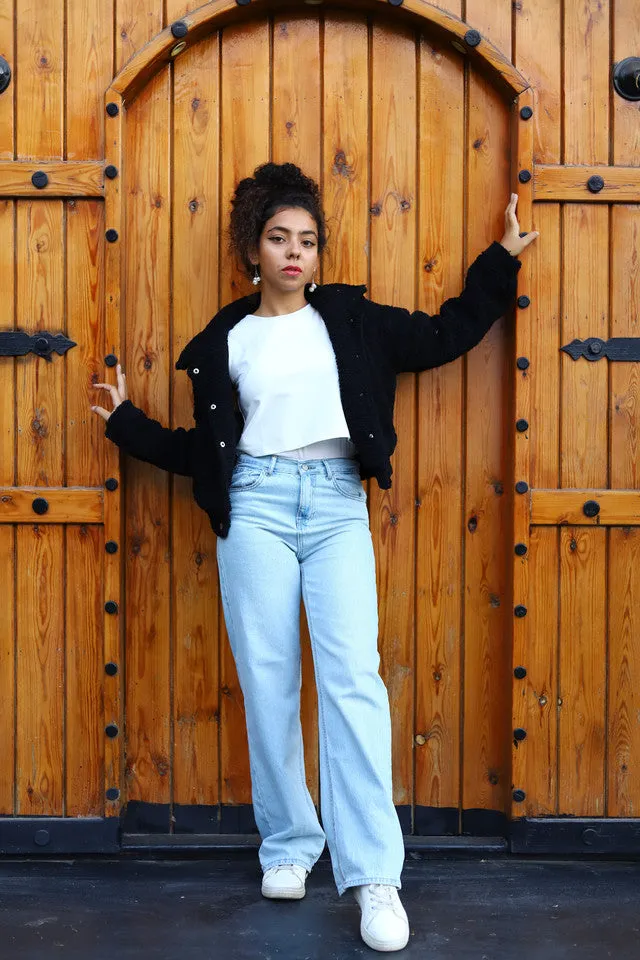 Faux Shearling Cozy Crop Jacket
