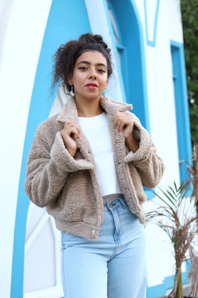 Faux Shearling Cozy Crop Jacket