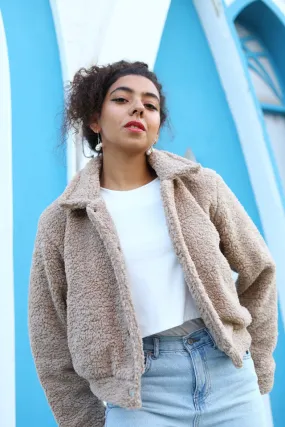 Faux Shearling Cozy Crop Jacket