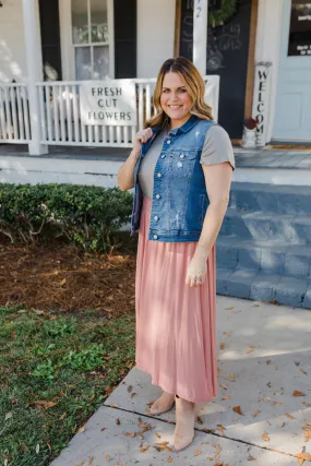 FINAL SALE Blushing Midi Skirt