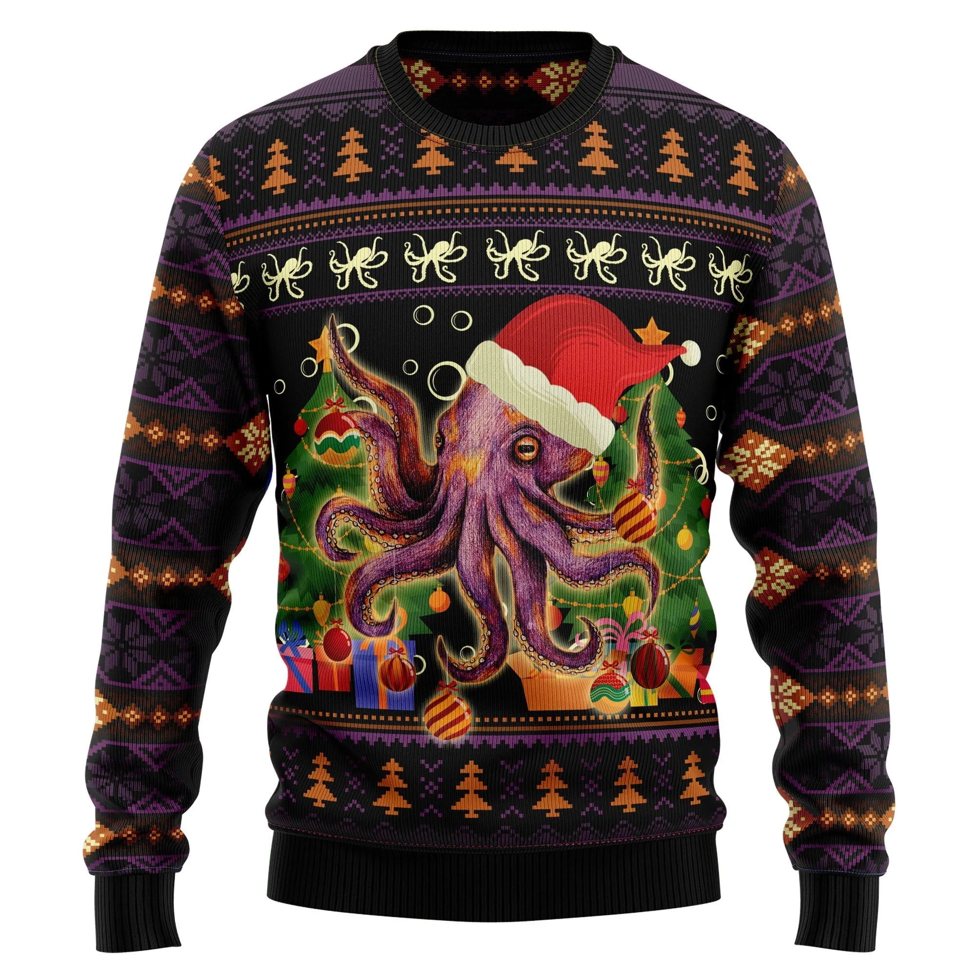 Graphic Ugly Sweater JulesRoche Cotton Blend Holiday Style
