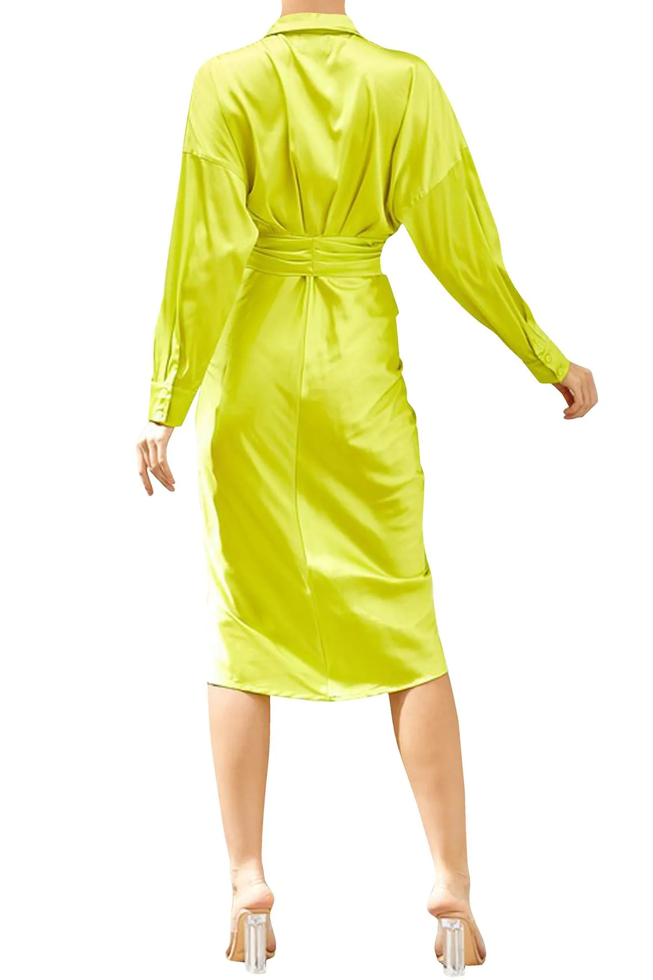 Green Button Down Shirt Dress