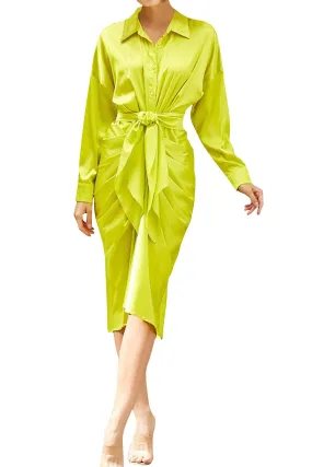 Green Button Down Shirt Dress
