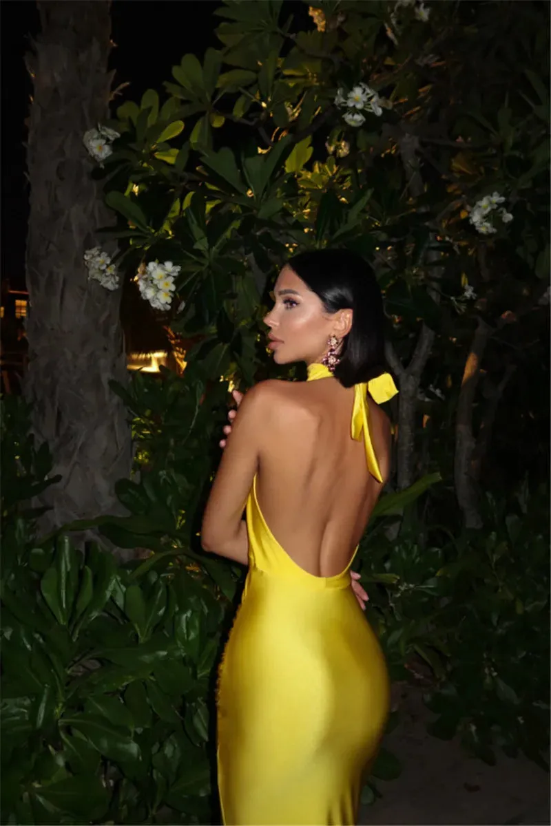 Halter Neck Maxi Dress