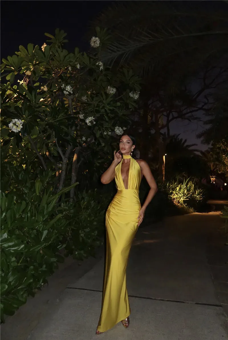 Halter Neck Maxi Dress