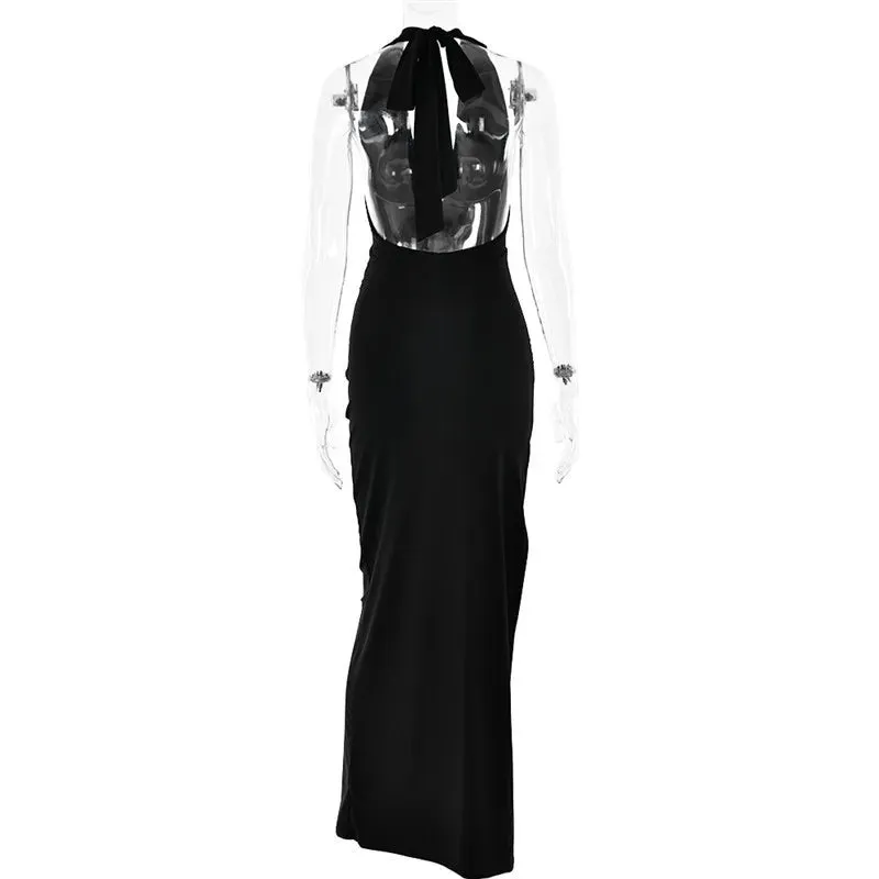 Halter Neck Maxi Dress