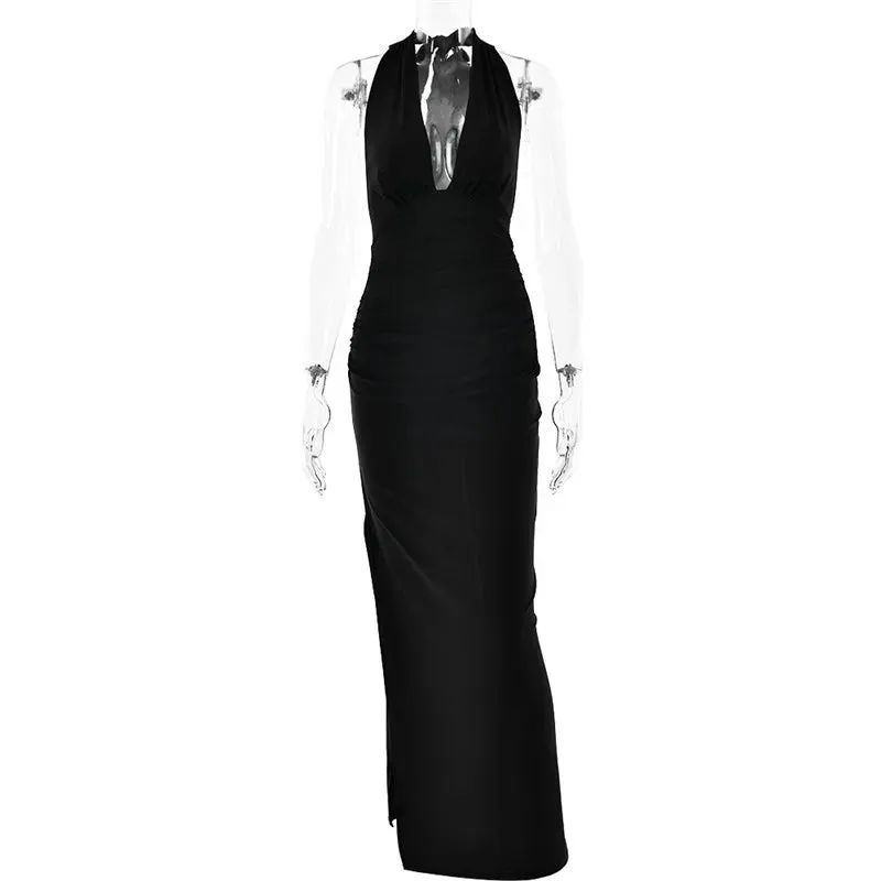 Halter Neck Maxi Dress