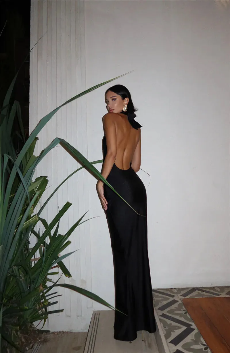 Halter Neck Maxi Dress