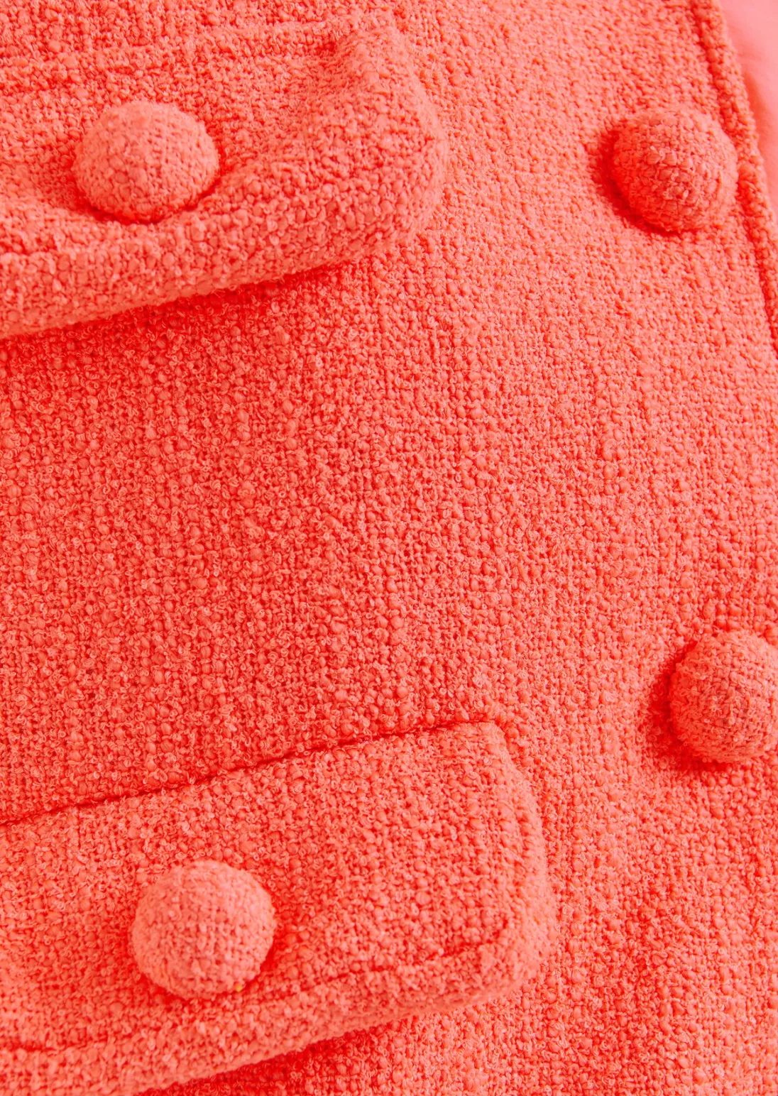 Hecks oversized jacket with 3/4 length voluminous sleeves - coral