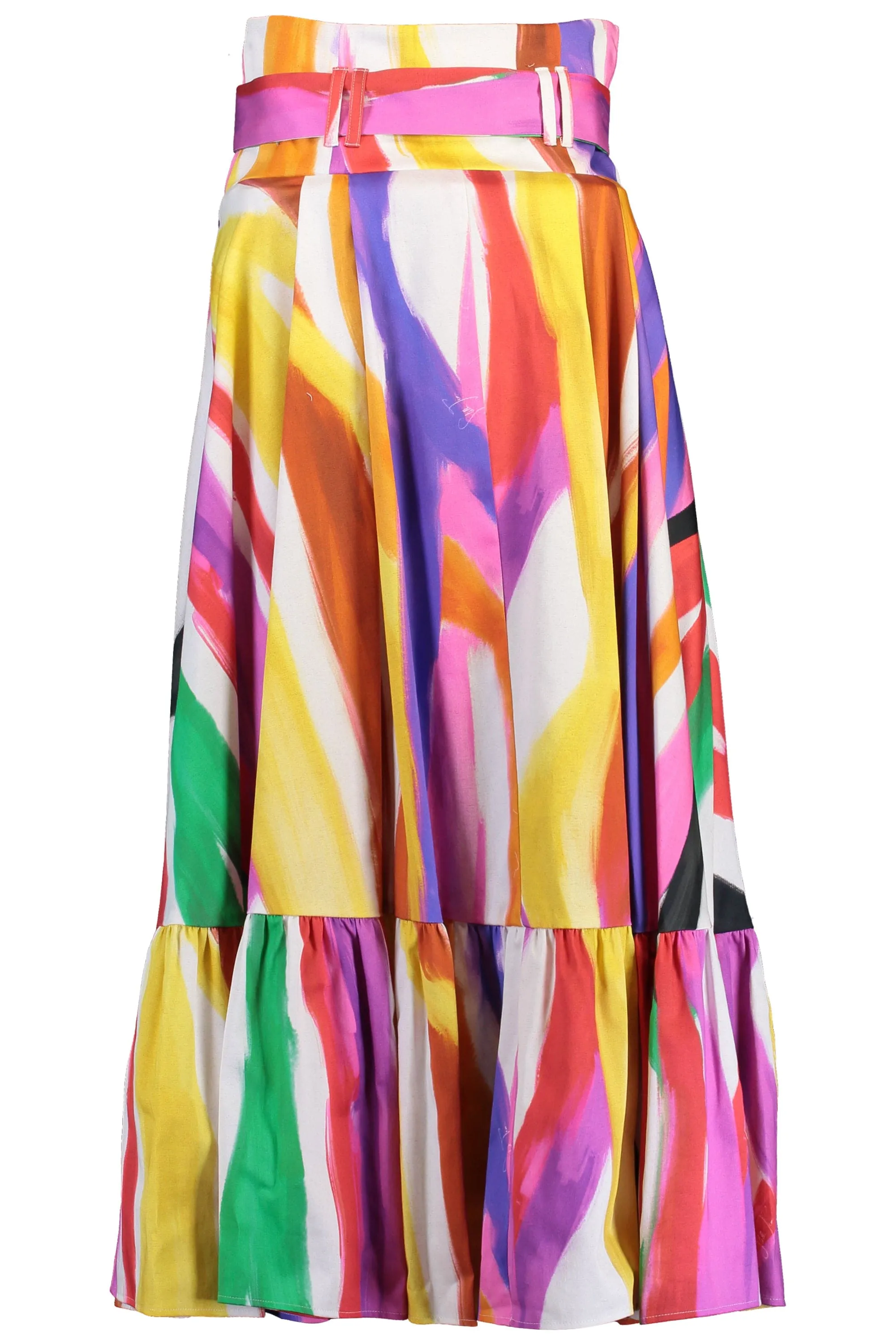 High Waist Printed Maxi Skirt