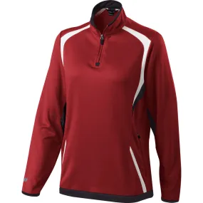 Holloway Women's Scarlet/Black/White Quarter Zip Transform Pullover