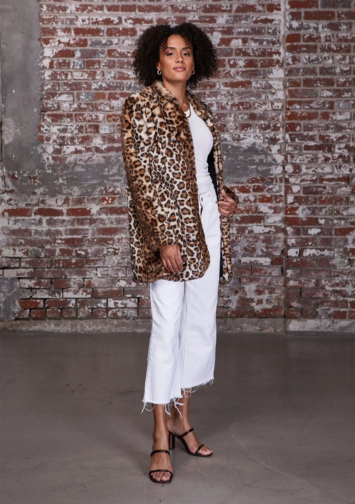 Hot Spot Faux Fur Leopard Coat