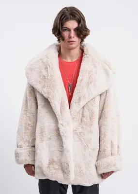 Ivory Faux Fur Coat