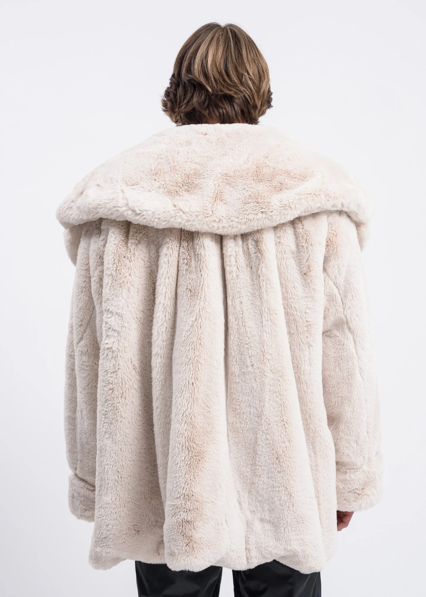 Ivory Faux Fur Coat