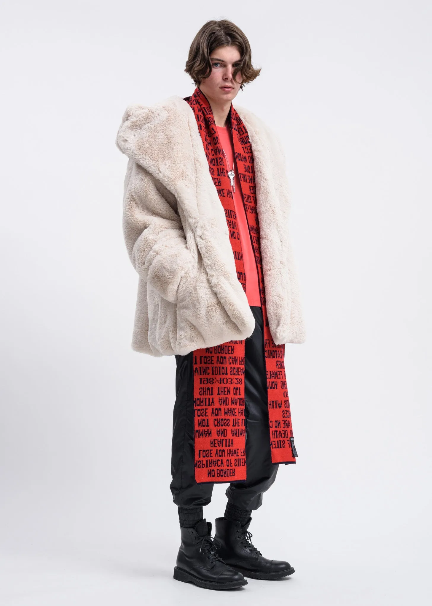 Ivory Faux Fur Coat