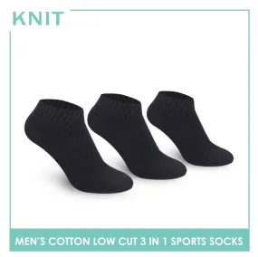 Knit Men’s Cotton Ankle 3-in-1 Thick Sports Socks KMSKG1