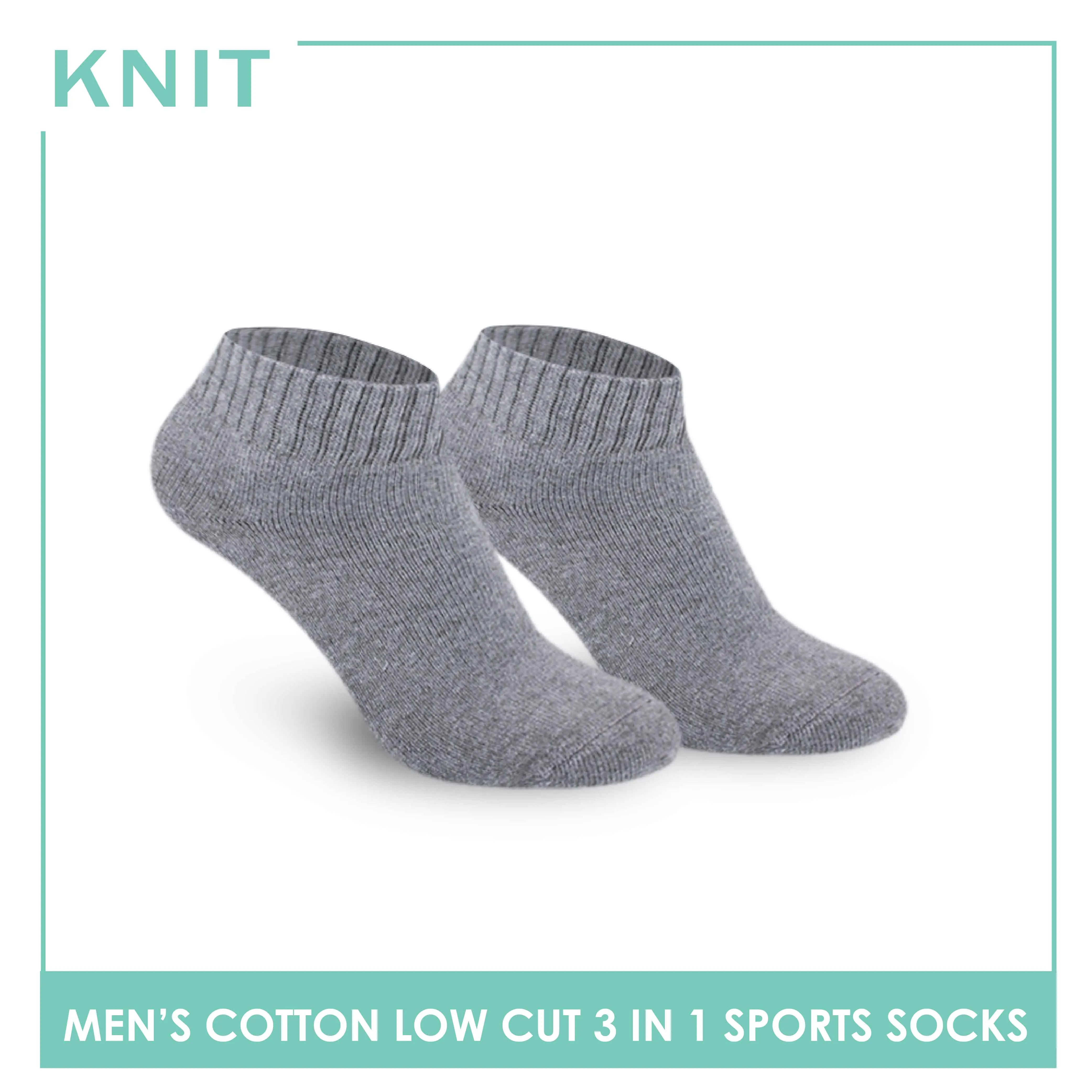 Knit Men’s Cotton Ankle 3-in-1 Thick Sports Socks KMSKG1