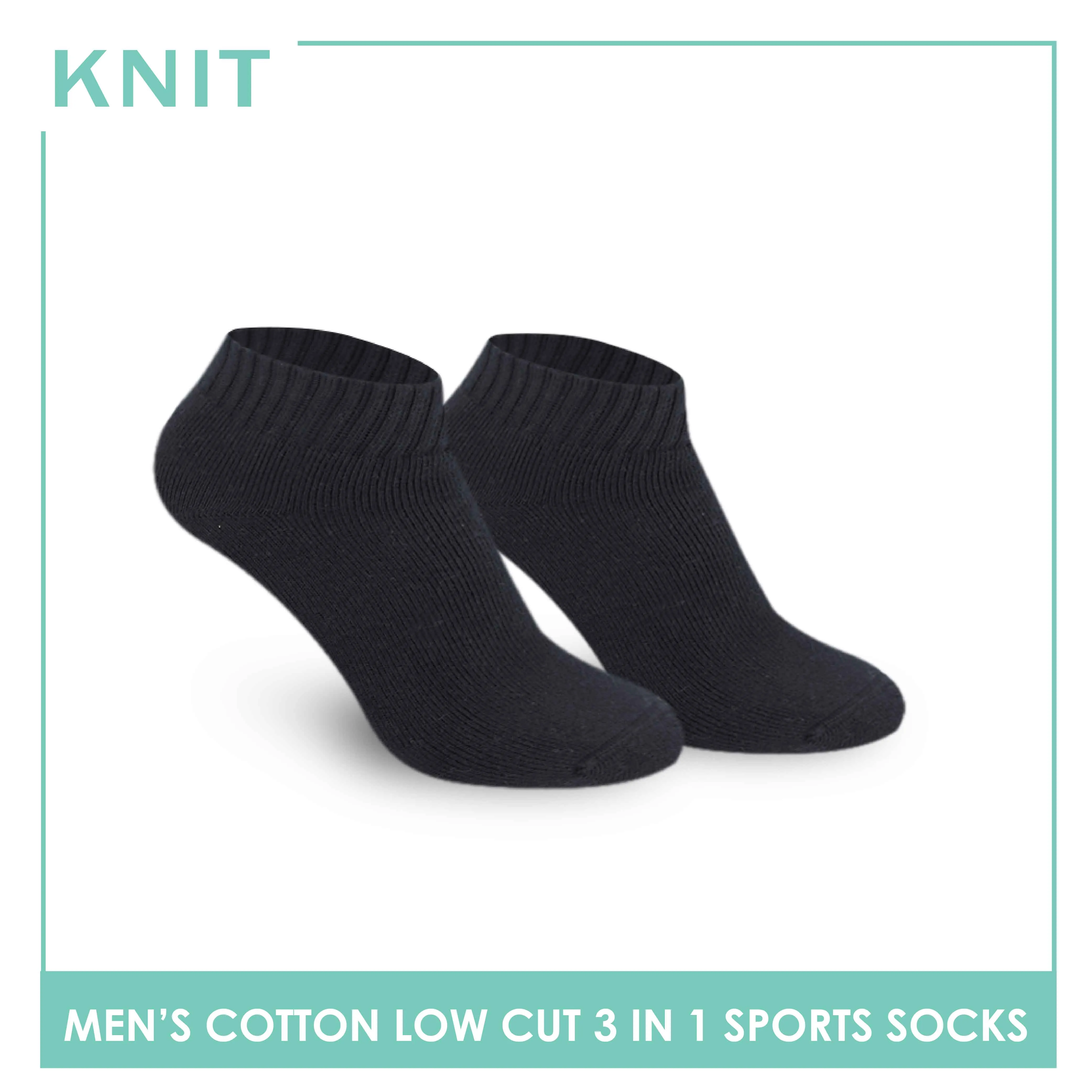 Knit Men’s Cotton Ankle 3-in-1 Thick Sports Socks KMSKG1