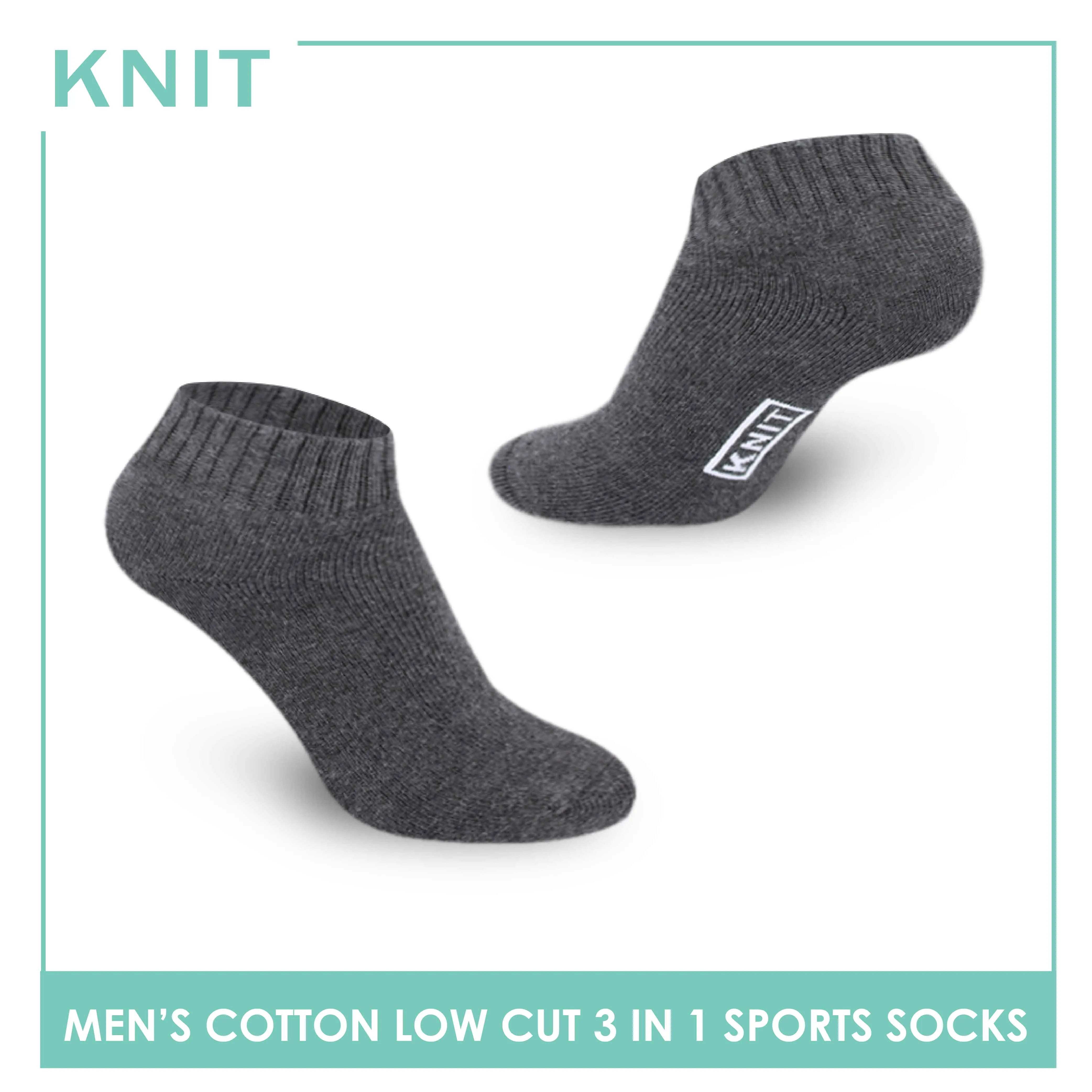 Knit Men’s Cotton Ankle 3-in-1 Thick Sports Socks KMSKG1