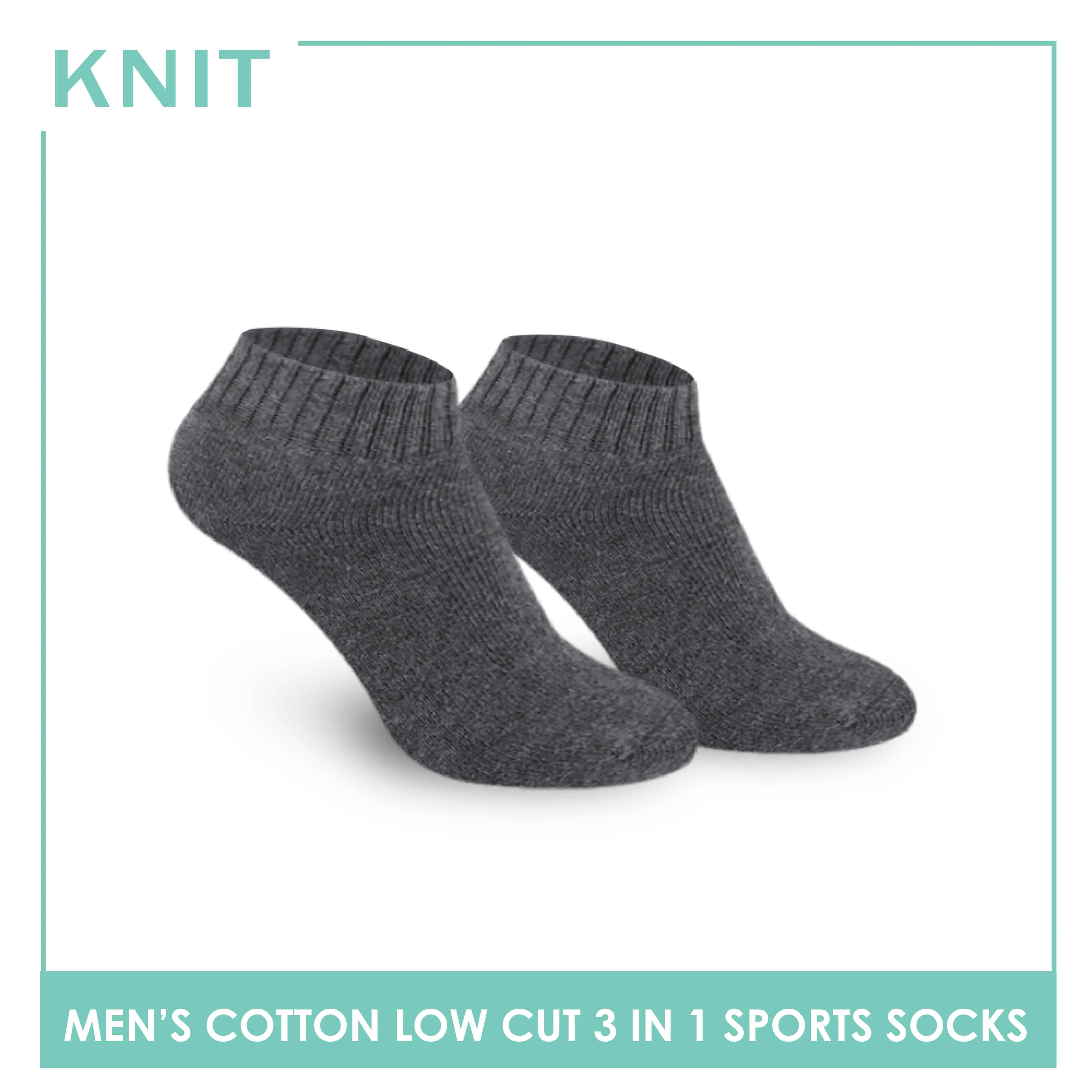 Knit Men’s Cotton Ankle 3-in-1 Thick Sports Socks KMSKG1