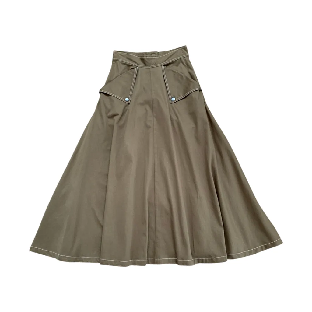 LAURYN MAXI SKIRT - KHAKI