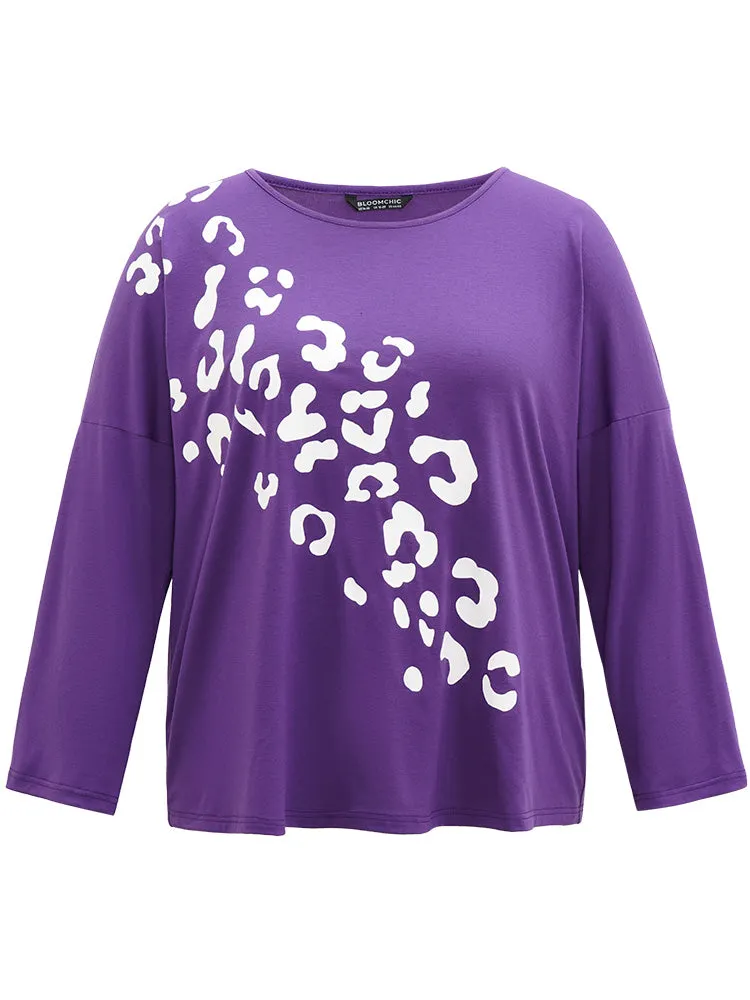 Leopard Print Two Tone T-shirt