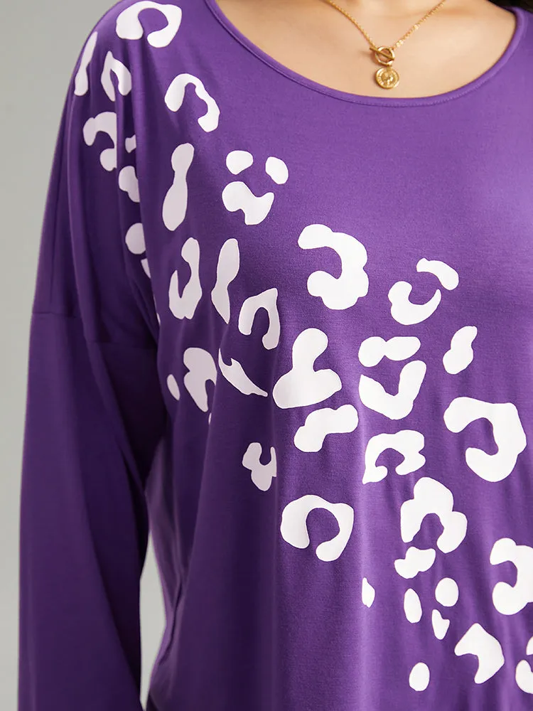Leopard Print Two Tone T-shirt