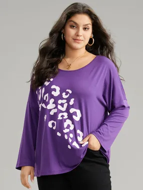 Leopard Print Two Tone T-shirt