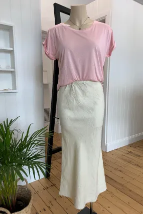 Linen slip skirt - lemon