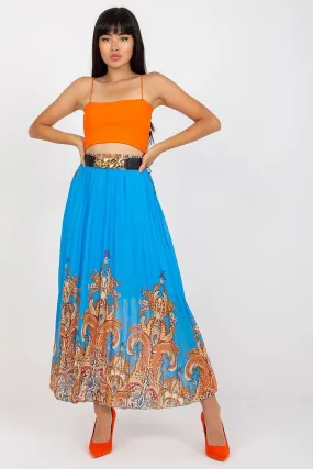 Long skirt with elastic waistband