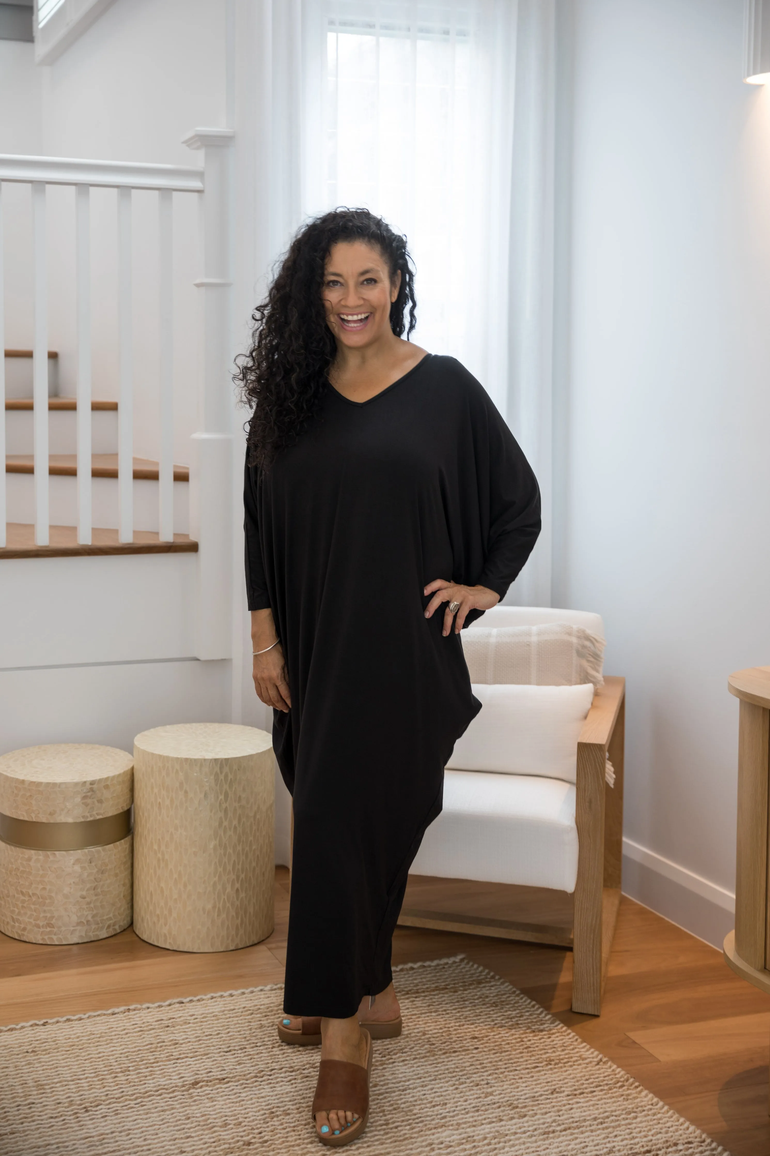 Long Sleeve Maxi Miracle Dress | Black