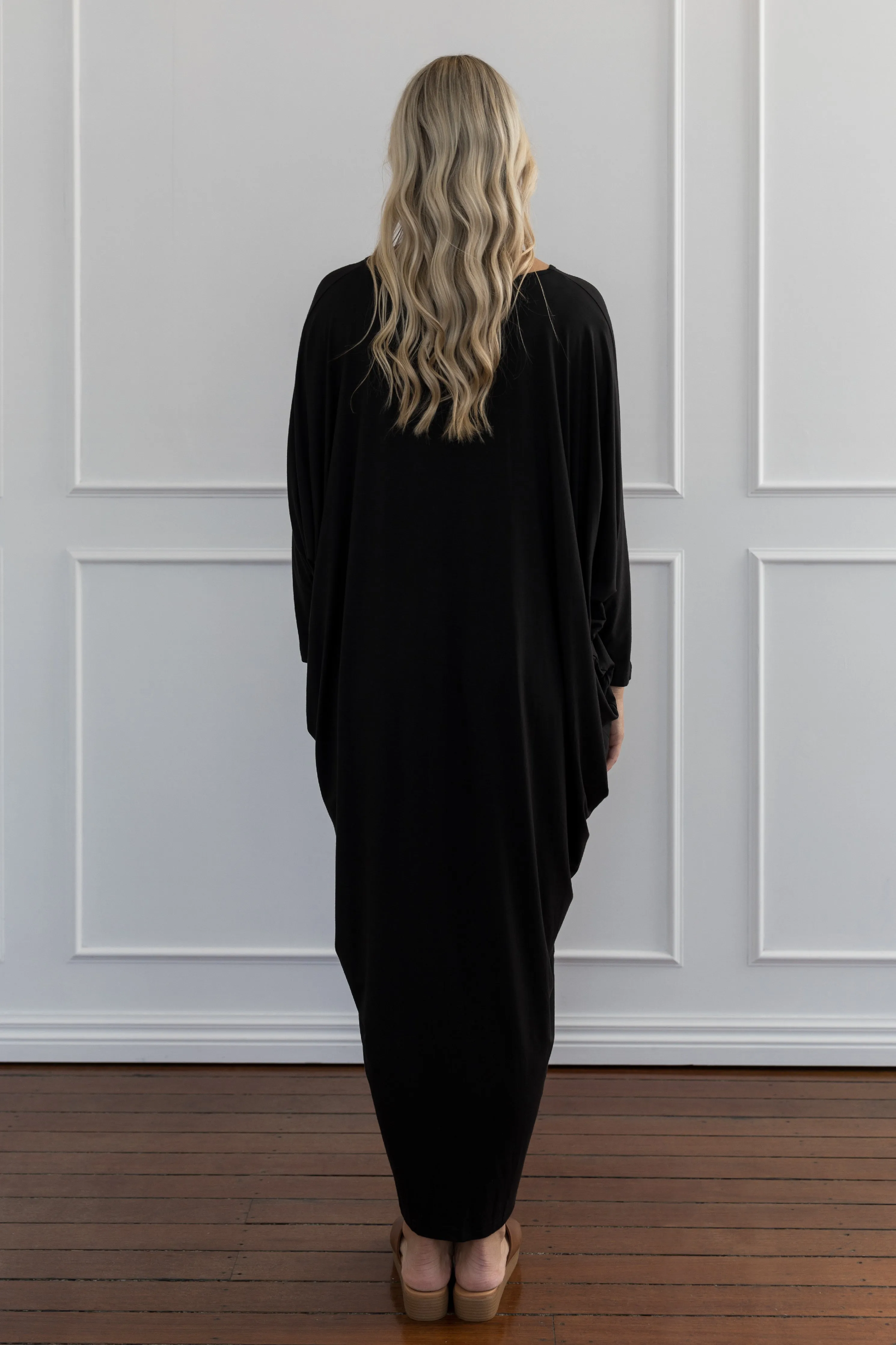 Long Sleeve Maxi Miracle Dress | Black