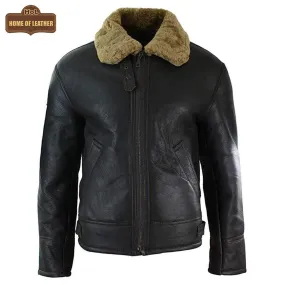 Men's B018 Aviator B3 Real Leather Shearling Sheepskin Jacket | Sale