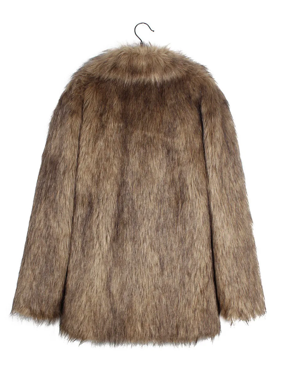Men's Faux Shaggy Fur Jacket