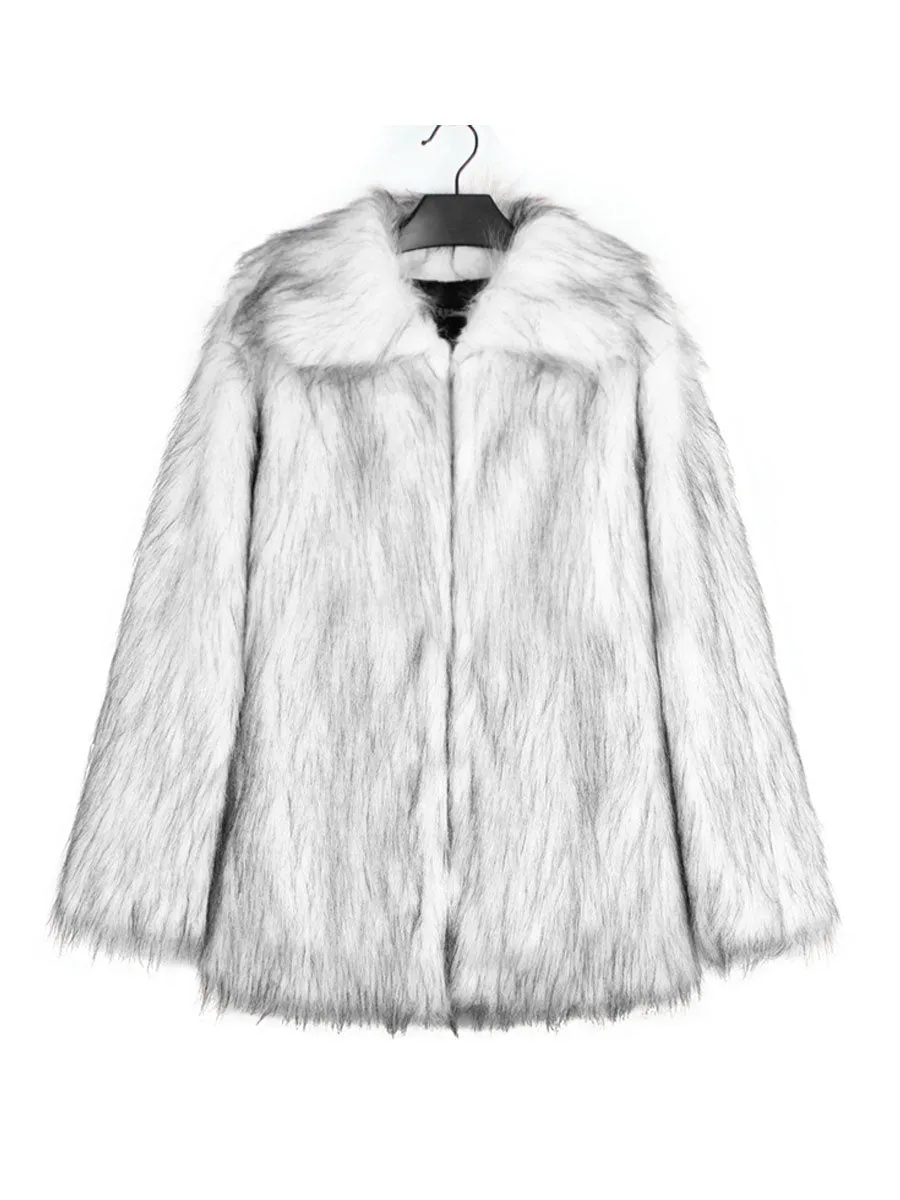 Men's Faux Shaggy Fur Jacket