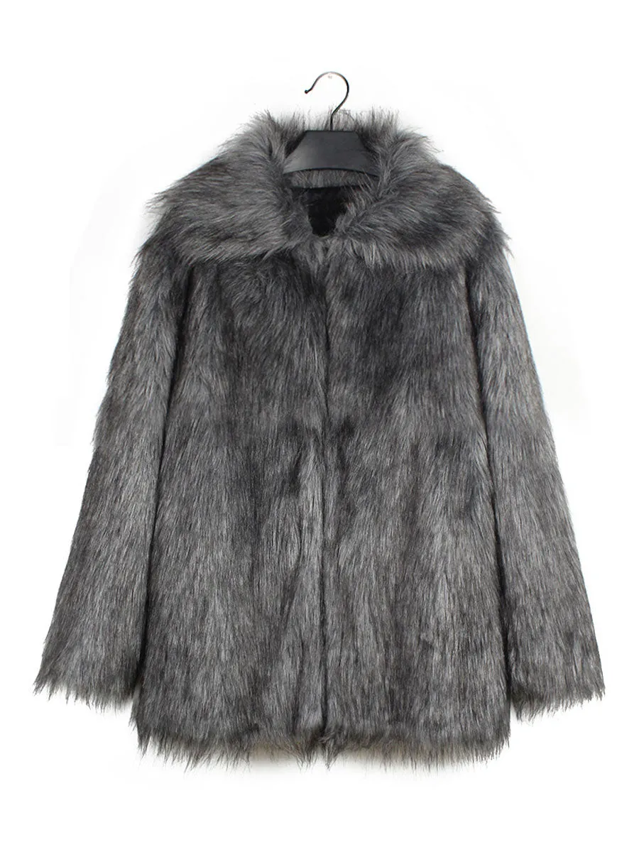 Men's Faux Shaggy Fur Jacket
