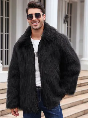 Men's Faux Shaggy Fur Jacket