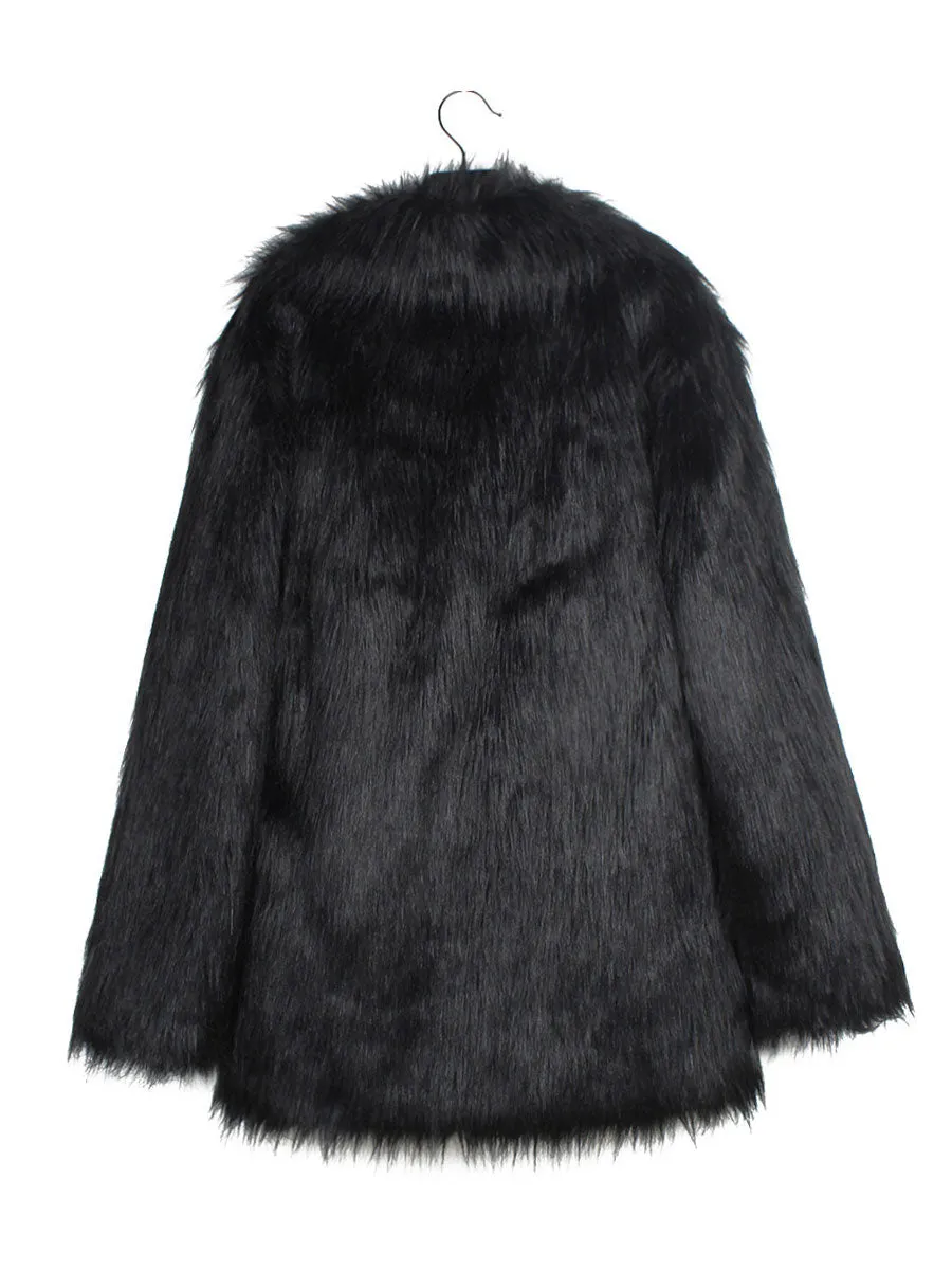 Men's Faux Shaggy Fur Jacket