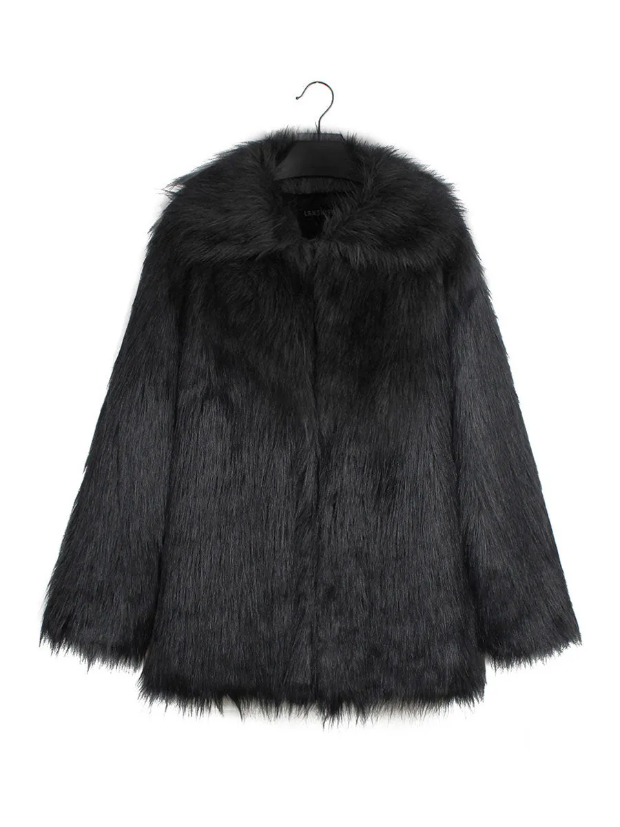 Men's Faux Shaggy Fur Jacket