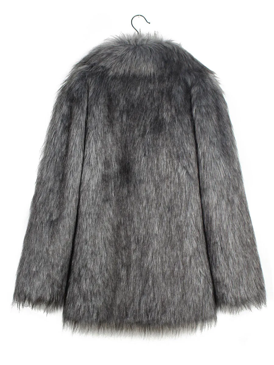 Men's Faux Shaggy Fur Jacket