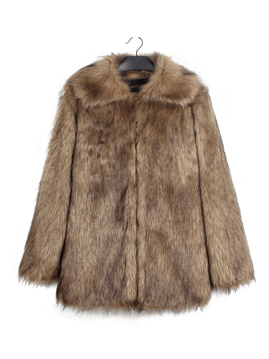 Men's Faux Shaggy Fur Jacket