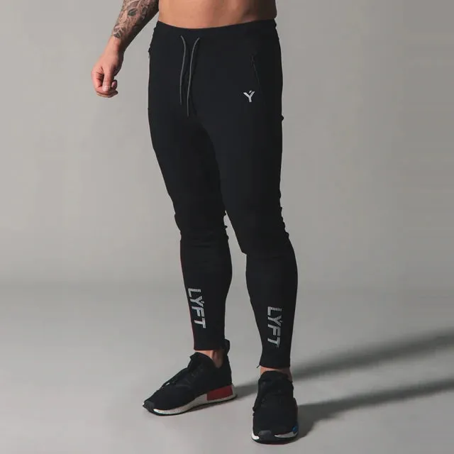 Men's Slim Fit Cotton Jogging Pants with Side Stripe - JP&UK Autumn Collection for Gym and Training