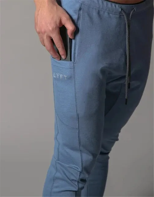 Men's Slim Fit Cotton Jogging Pants with Side Stripe - JP&UK Autumn Collection for Gym and Training