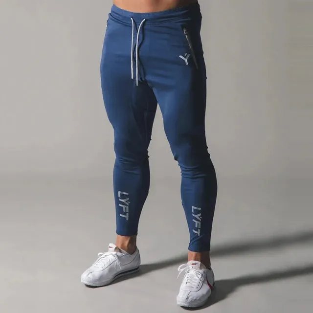 Men's Slim Fit Cotton Jogging Pants with Side Stripe - JP&UK Autumn Collection for Gym and Training