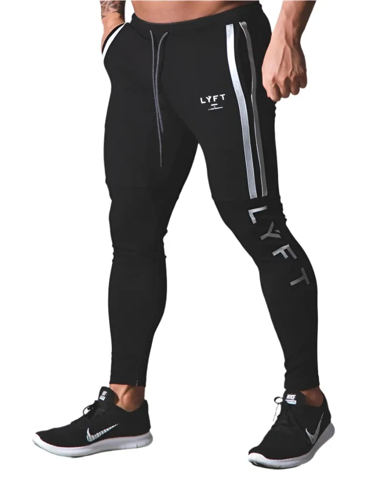 Men's Slim Fit Cotton Jogging Pants with Side Stripe - JP&UK Autumn Collection for Gym and Training
