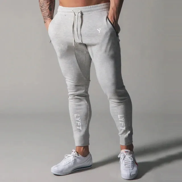 Men's Slim Fit Cotton Jogging Pants with Side Stripe - JP&UK Autumn Collection for Gym and Training