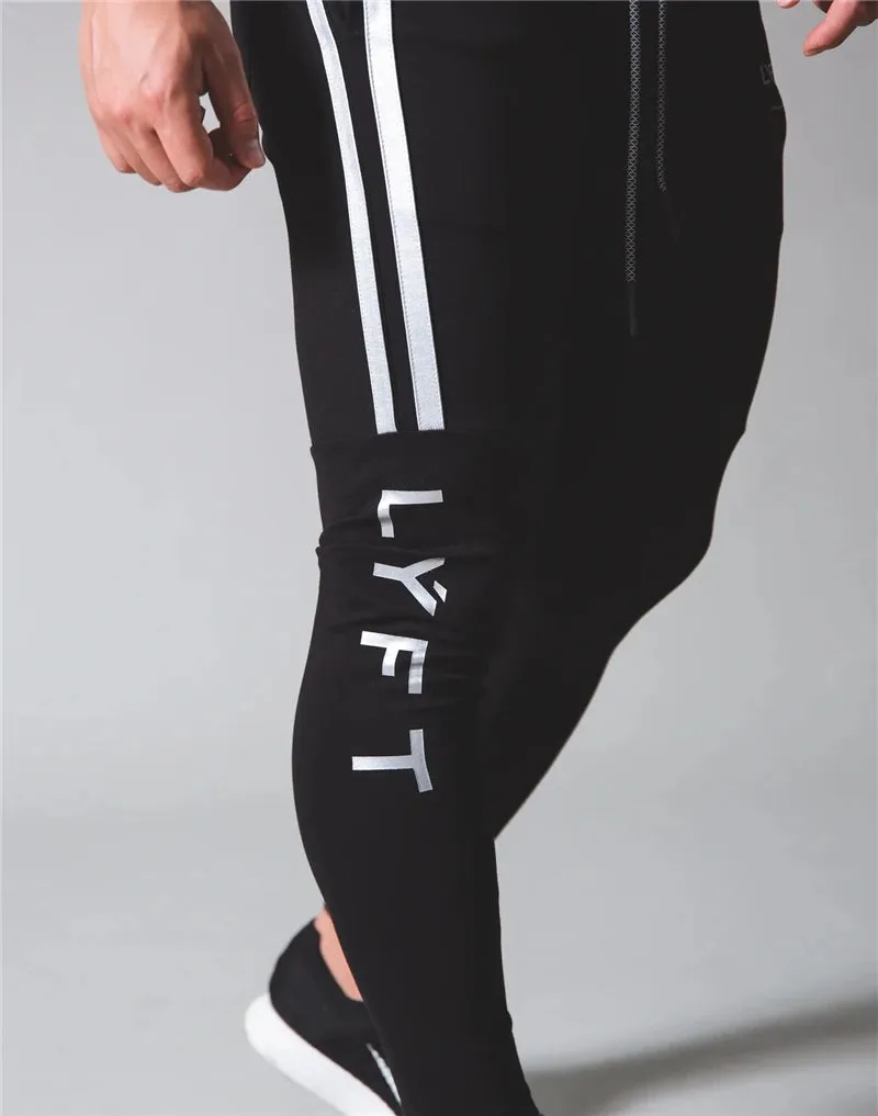 Men's Slim Fit Cotton Jogging Pants with Side Stripe - JP&UK Autumn Collection for Gym and Training