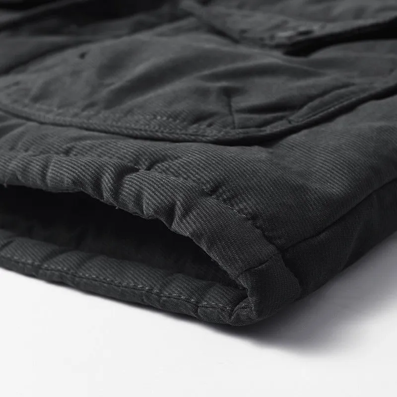 Men's Warm Windproof Hooded Polyester Parka Jacket