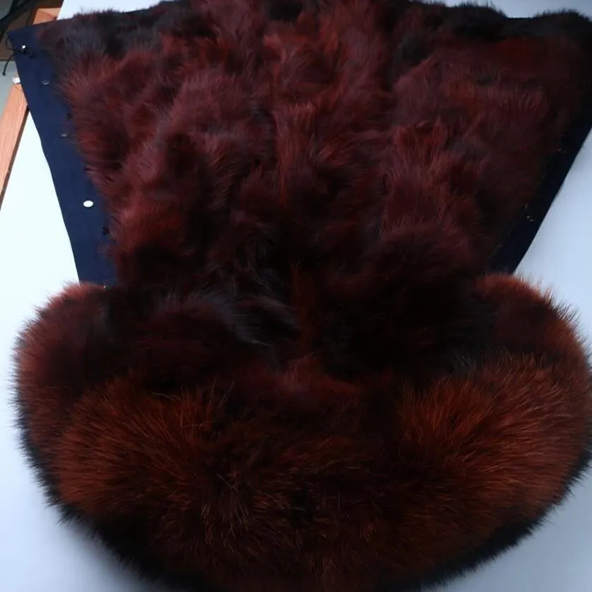 Men's Winter Casual Buttoned Short Parka With Raccoon Fur