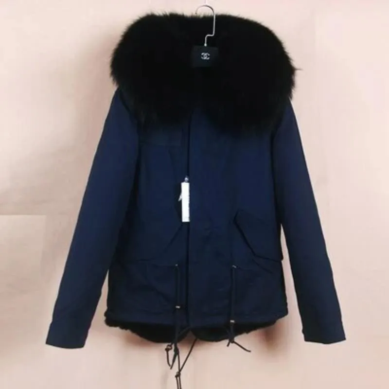Men's Winter Casual Warm Short Hooded Parka With Raccoon Fur